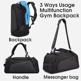 BANGE Multifunctional Duffle Bag 41L Large Capacity with Shoes Compartment - product details 3 ways to carry - b.savvi