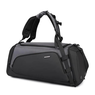 BANGE Multifunctional Duffle Bag 41L Large Capacity with Shoes Compartment - product variant grey front angled view - b.savvi