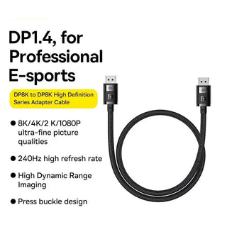 Baseus 8K DisplayPort Cable Braided DP1.4 8K@60Hz 4K@120Hz - product details highlights - b.savvi