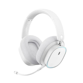 Baseus AeQur GH02 RGB Gaming Wireless Bluetooth 5.3 Headset with Mic - product variant white front angled view - b.savvi