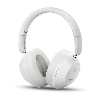 Baseus Bass 30 Max Wireless Bluetooth 5.3 Headphones Passive Noise Cancellation - product variant white front angled view - b.savvi