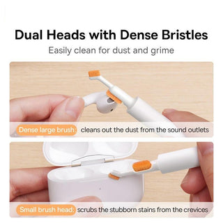 Baseus Cleaning Brush for Bluetooth Earphones Tool Cleaner Kit - product details dual heads - b.savvi