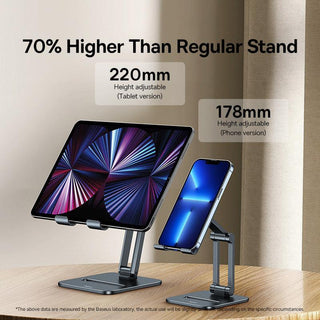 Baseus Desktop Biaxial Foldable Metal Stand for Phone Tablet - product details 70% higher than regular stand - b.savvi