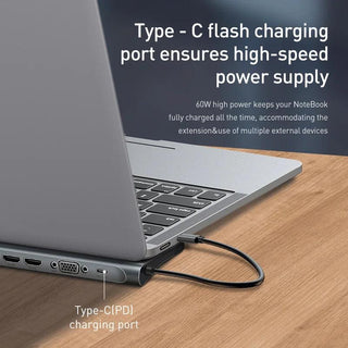 Baseus Laptop Docking Station 11-in-1 USB C Hub - product details flash charging port - b.savvi