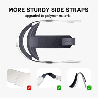 BOBOVR M1 Plus Head Strap for Quest 2 Enhanced Comfort & Support - product details more sturdy side straps - b.savvi