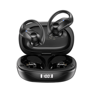 Lenovo LP75 TWS Sports Wireless Earphones Bluetooth 5.3 - IPX5 Waterproof - product variant black front view - b.savvi