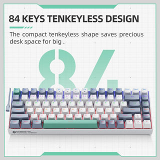Machenike K500-B84 Tenkeyless Mechanical Keyboard LED Backlit 84 Keys - product details 84 keys design - b.savvi