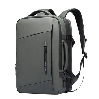 Mark Ryden Expandos Large Backpack Expandable 40L for 17.3-inch Laptop - product variant green front angled view - b.savvi