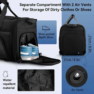 Mark Ryden Foldable Duffle Bag 42L Large Capacity with Shoes Compartment - product details shoe compartment - b.savvi