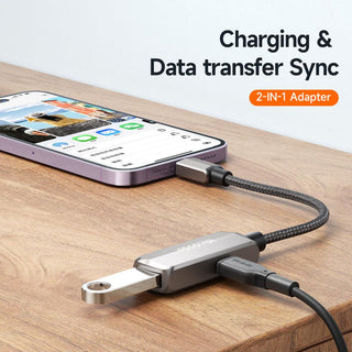 Mcdodo 2 in 1 Adapter Lightning to USB OTG Flash Drive, 2.4A Charging - product details charge and data transfer - b.savvi