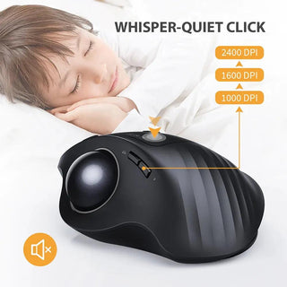 ProtoArc Ergonomic Wireless Bluetooth Trackball Mouse - product details whisper quiet click - b.savvi