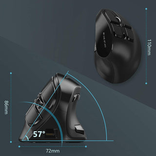 Seenda Ergonomic Mouse Wireless, Vertical Mouse Multi-Purpose - product details measurements - b.savvi