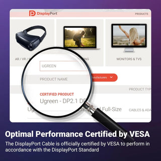 Ugreen 16K DisplayPort 2.1 Cable VESA Certified 16K@30Hz 8K@120Hz - product details - b.savvi