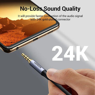 Ugreen 3.5mm Audio Cable Mic 4-Pole TRRS Male to Male Stereo Jack - product details no loss sound quality - b.savvi