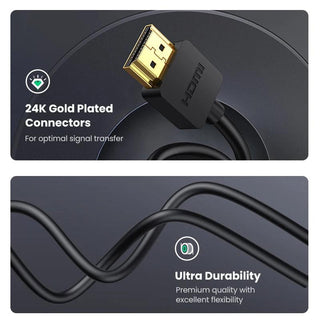 Ugreen Micro HDMI to HDMI Cable Type D Male to Male 4K@60Hz - product details 24k gold plated - b.savvi