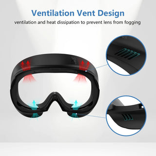VR Facial Interface for Pico 4 Headset PU Leather Face Cover Foam Cushion - product details ventilation design - b.savvi