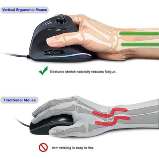 Zelotes Vertical Gaming RGB Mouse with Joystick - product details ergonomic - b.savvi
