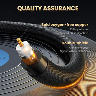Ugreen Subwoofer RCA to RCA Audio Cable Male to Male Coaxial - product details oxygen free copper - b.savvi